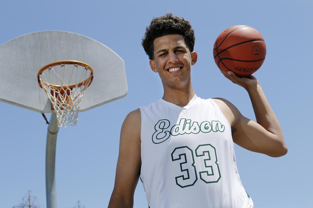 Edison High senior forward Trey Wilborn is the 2021-22 Daily Pilot Dream Team Boys' Basketball Player of the Year.