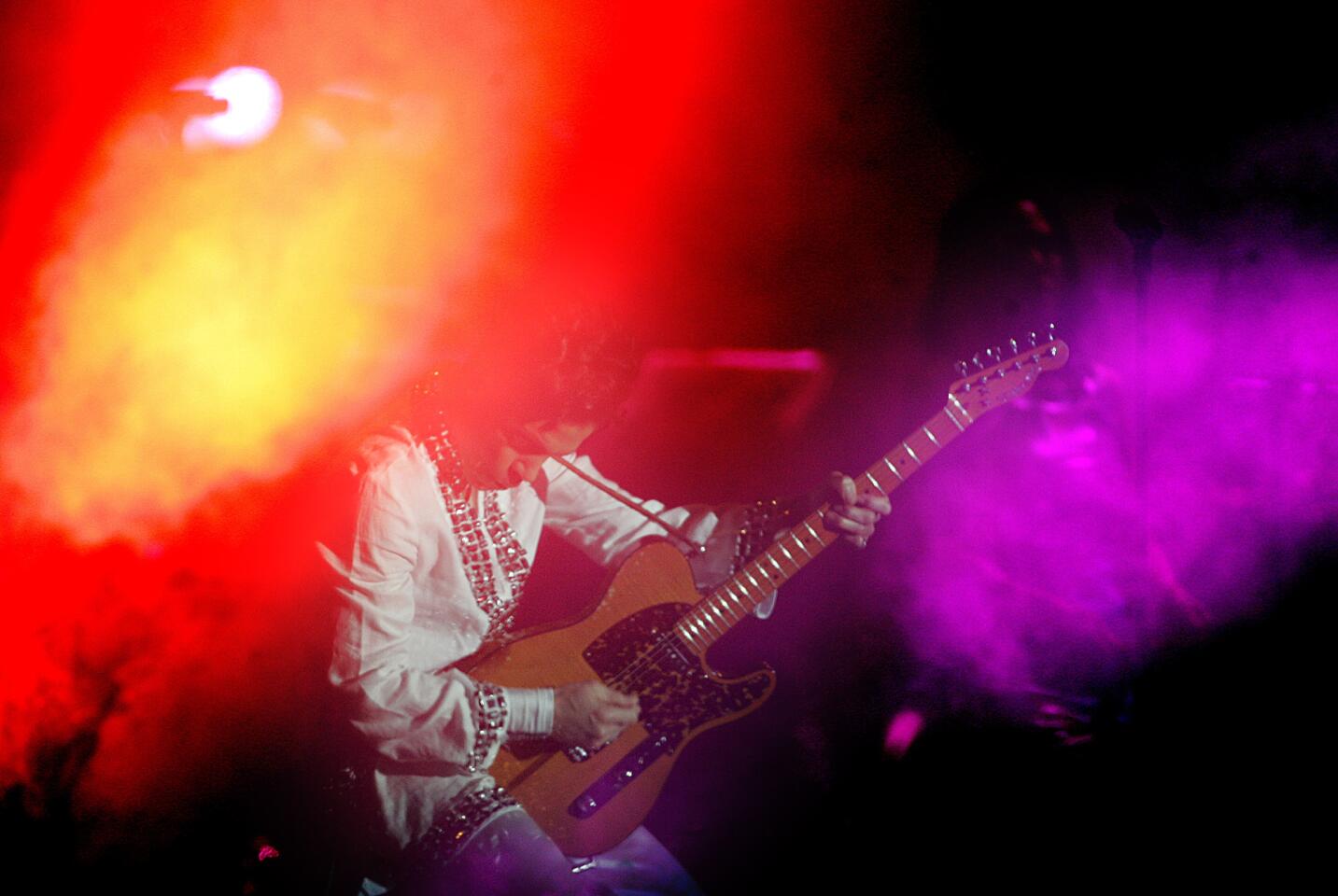 Prince performs at Coachella Valley Music & Arts Festival, 2009.