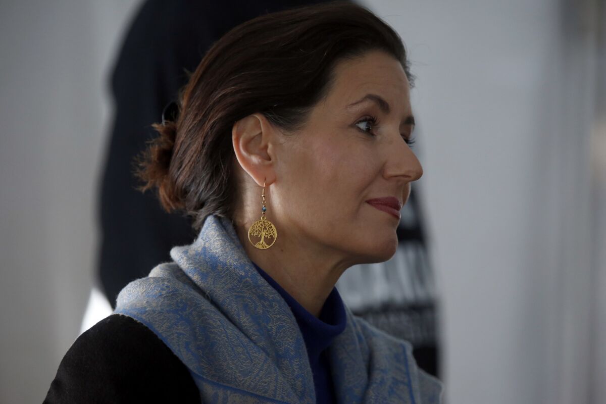 Oakland Mayor Libby Schaaf at a community meeting Saturday.