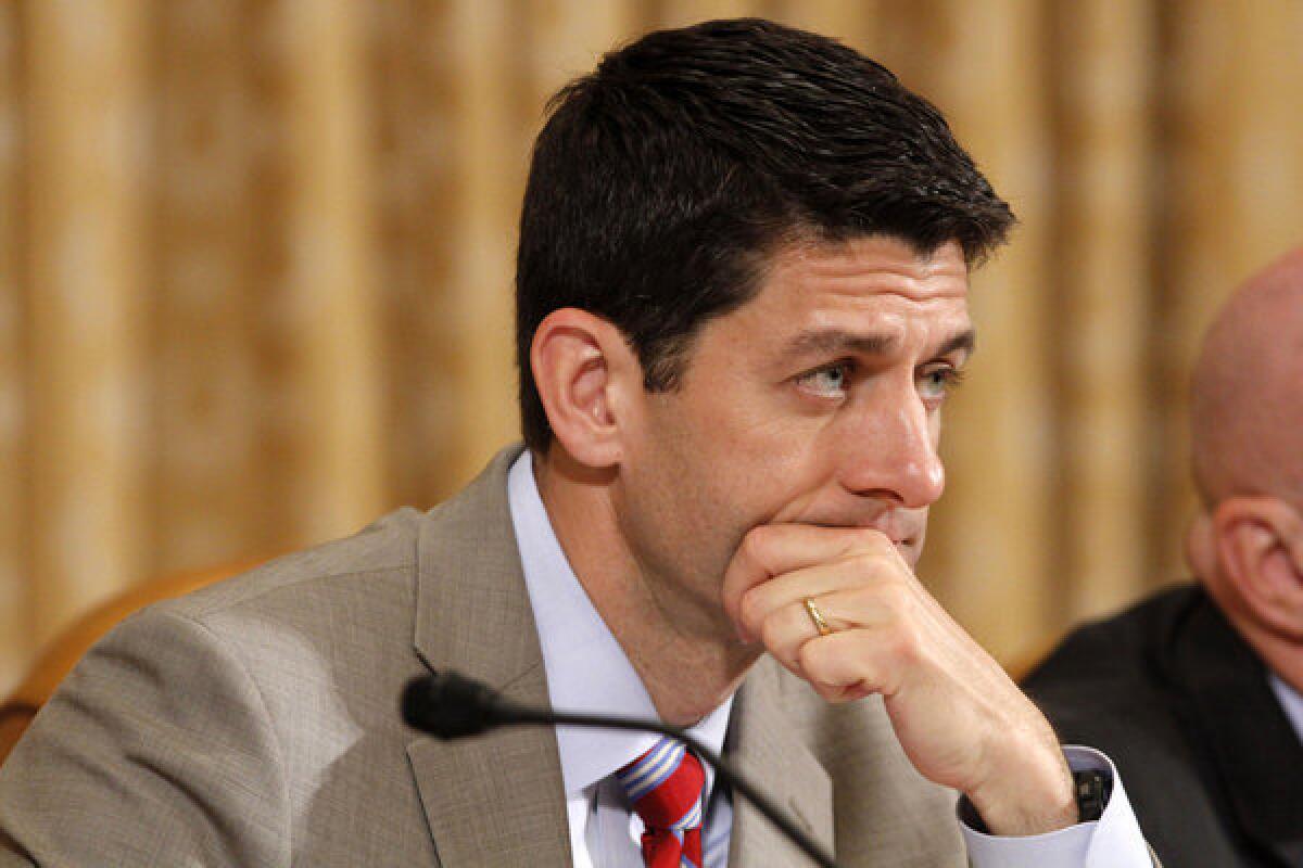 Rep. Paul Ryan, (R-Wis.), listens to testimony on Capitol Hill in Washington.