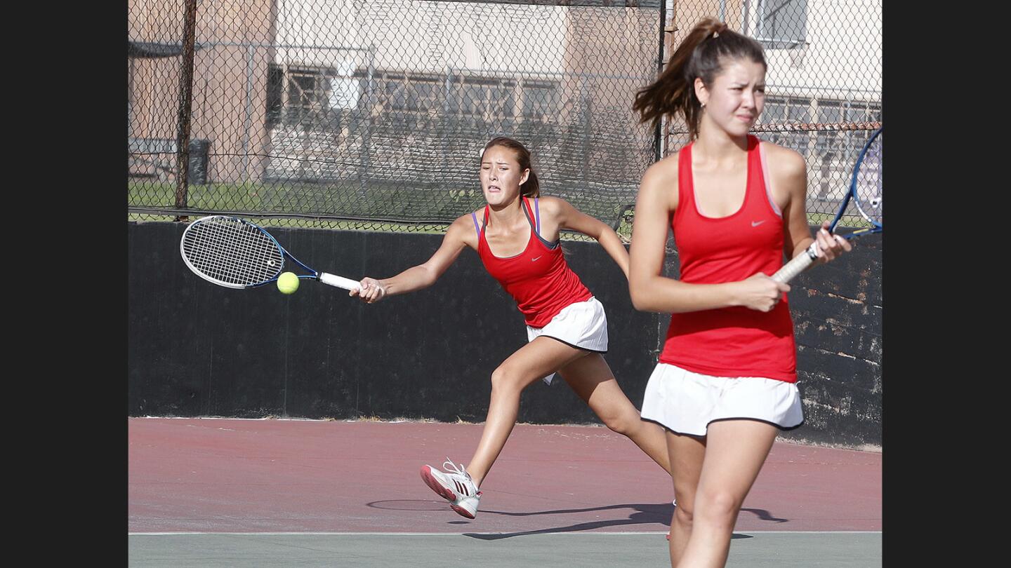 Photo Gallery: Glendale vs. Hemet in CIF semifinal girls' tennis