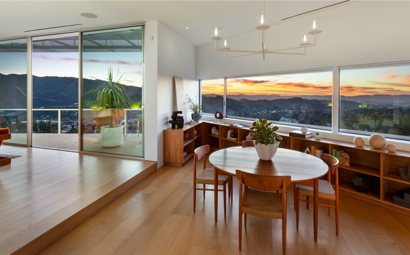 The hillside compound includes a 1950s gem designed by Richard Neutra, guesthouse and cabin surrounded by lawns and succulent gardens.