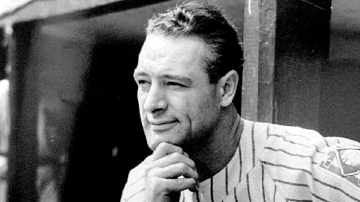 Lou Gehrig - In dugout (color )