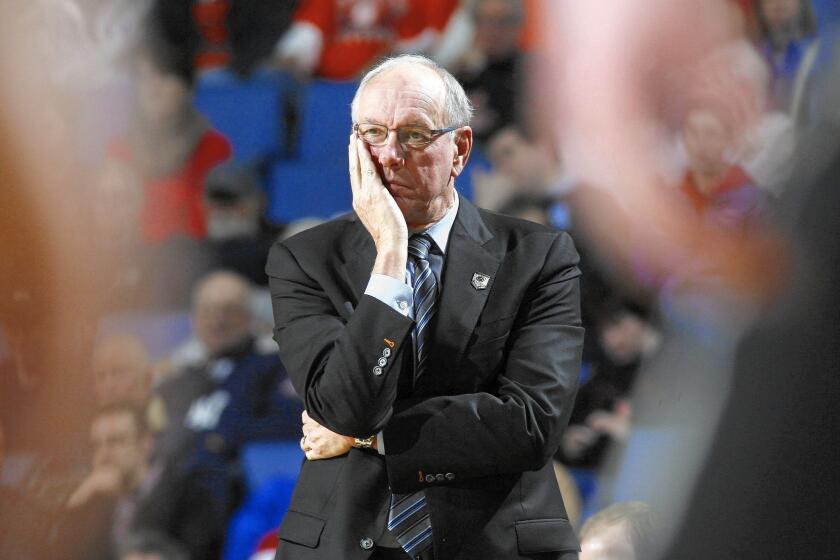 An NCAA report said that Syracuse University's athletic department engaged in academic fraud over 10 years to keep its academically underperforming stars in the game. The fraud was allegedly managed by the basketball operations director who reported to head basketball coach Jim Boeheim, above.