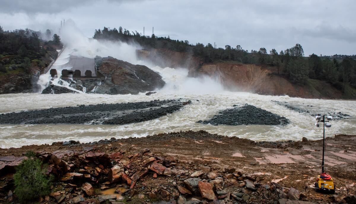 The spillway on Feb. 20.