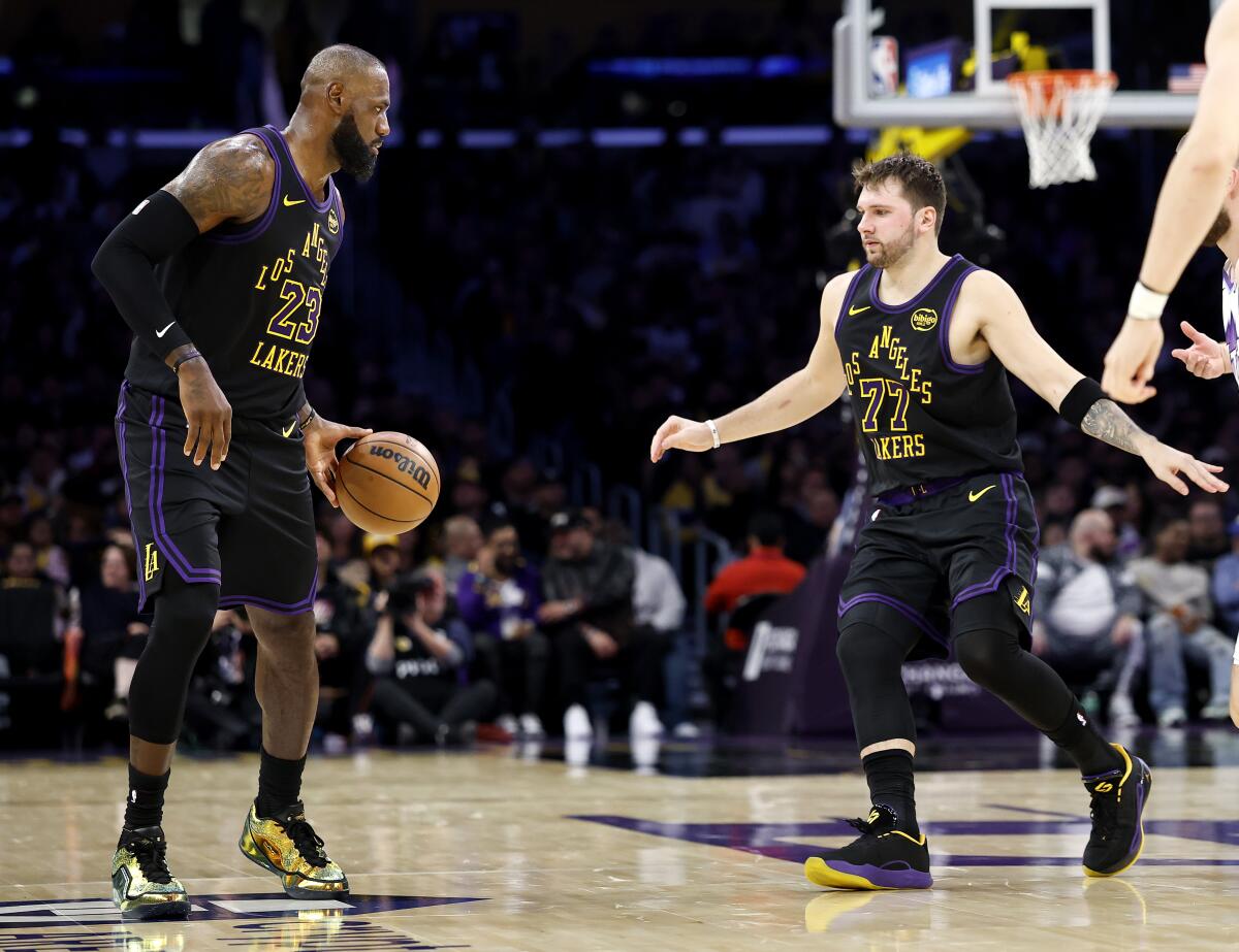 Lakers: It's the Luka Doncic and LeBron James show again - Los Angeles Times