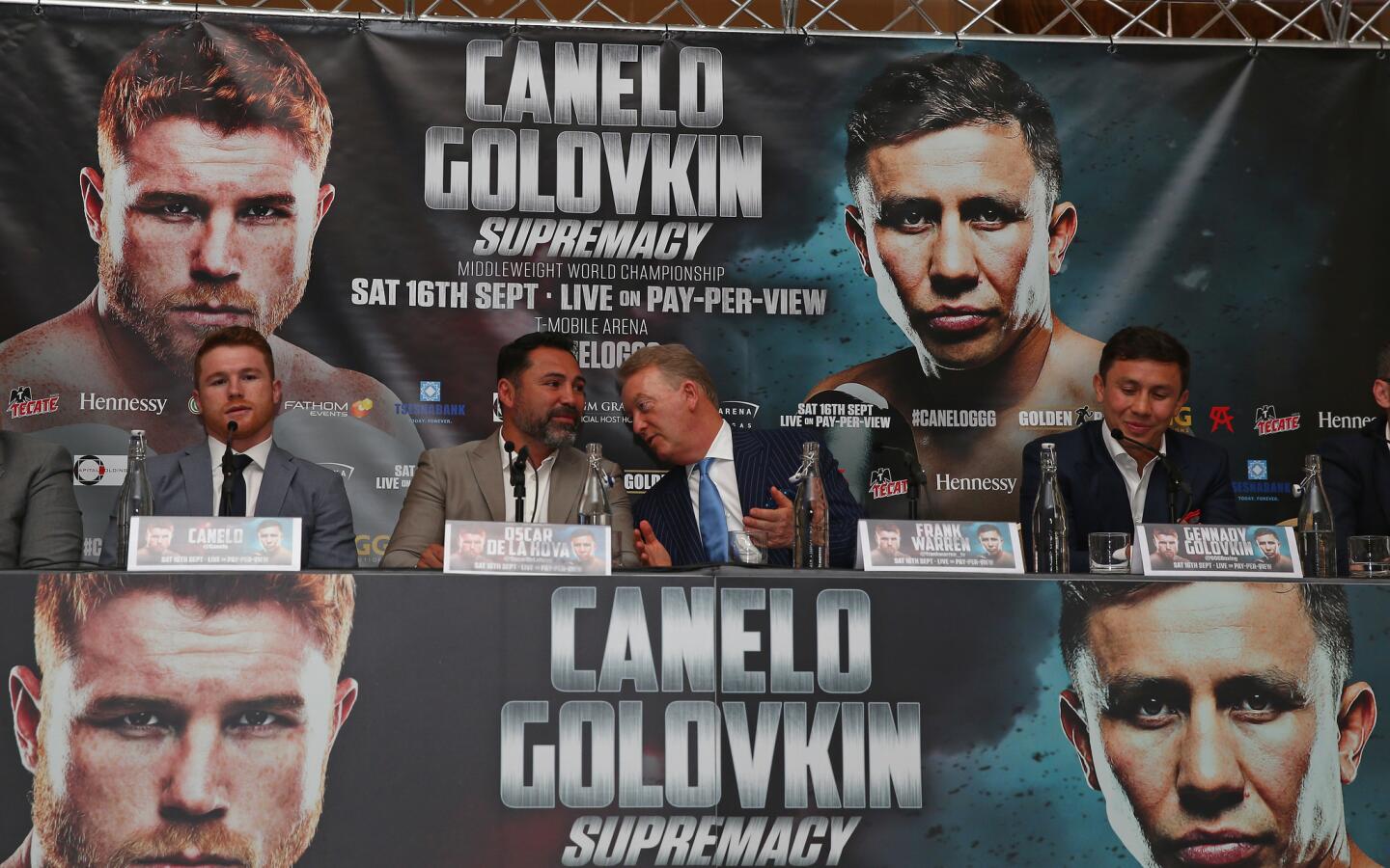 Boxing Press Conference with Canelo Alvarez and Gennady Golovkin
