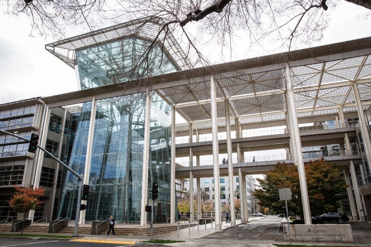 CalPERS may lower its expected investment return rate, increasing the amount that taxpayers must contribute. Above is CalPERS' headquarters in Sacramento.