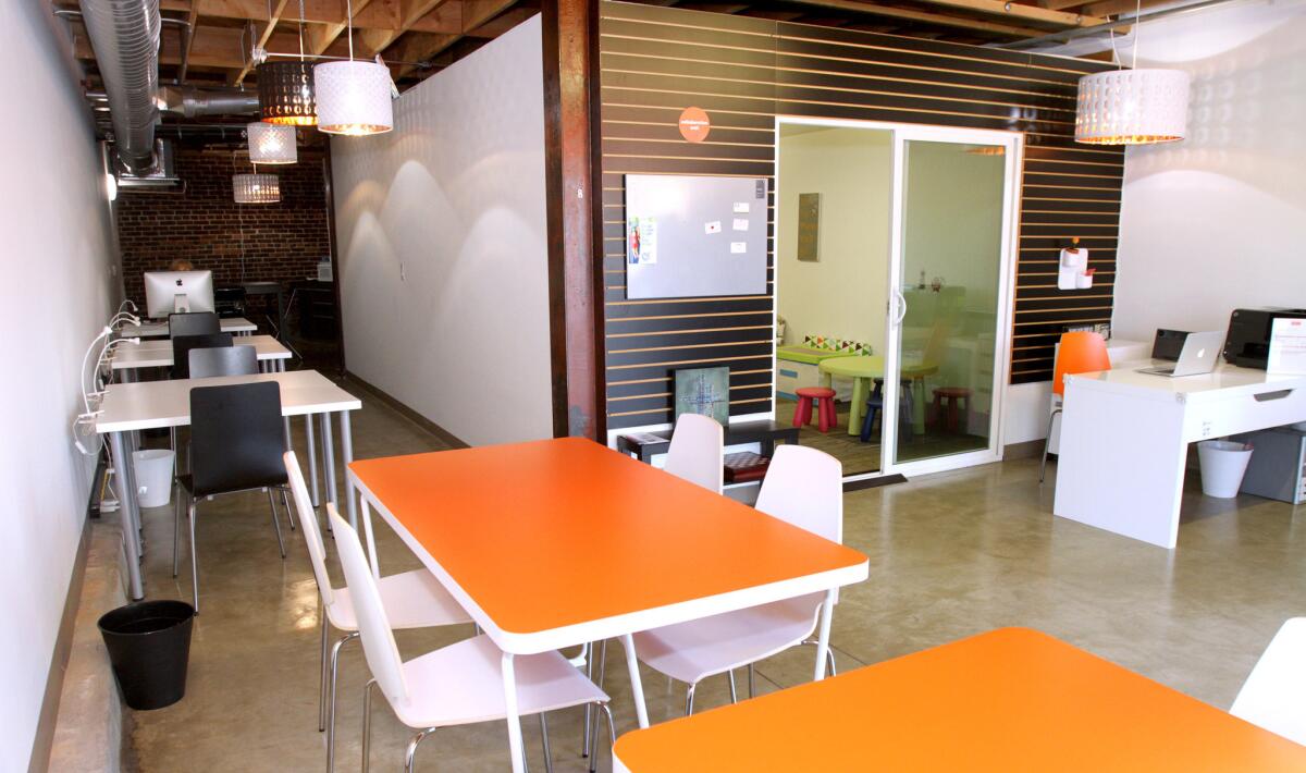 Collab and Play has space for parents to their job in an office-type setting while their children play in an adjacent, soundproofed room at their location at 1800 S. Brand Boulevard in Glendale.
