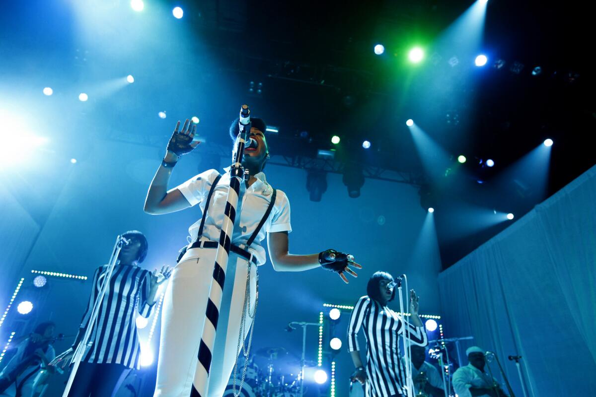 Janelle Monáe performs at Club Nokia in Los Angeles on Nov. 2, 2013.