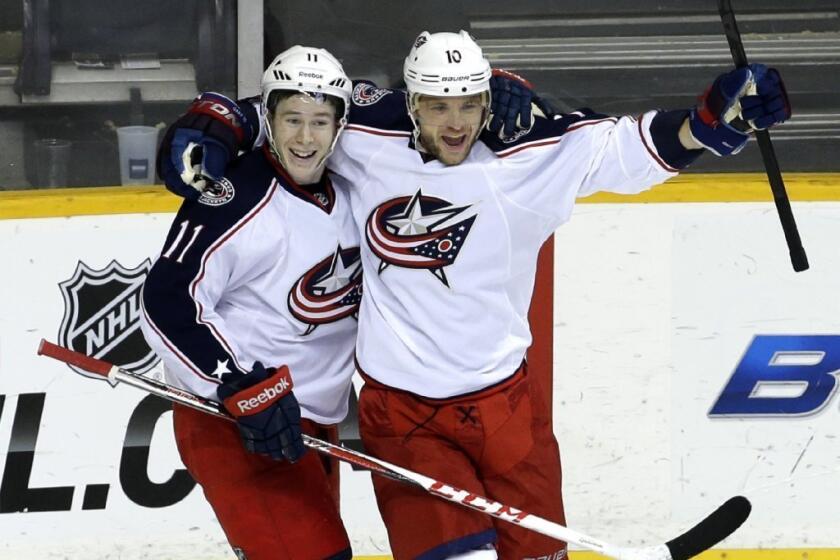 Marian Gaborik, right, is headed from Columbus to the Kings.