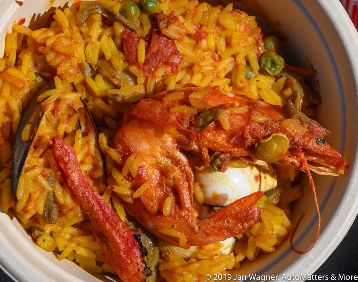 Seafood paella from Viva Paella