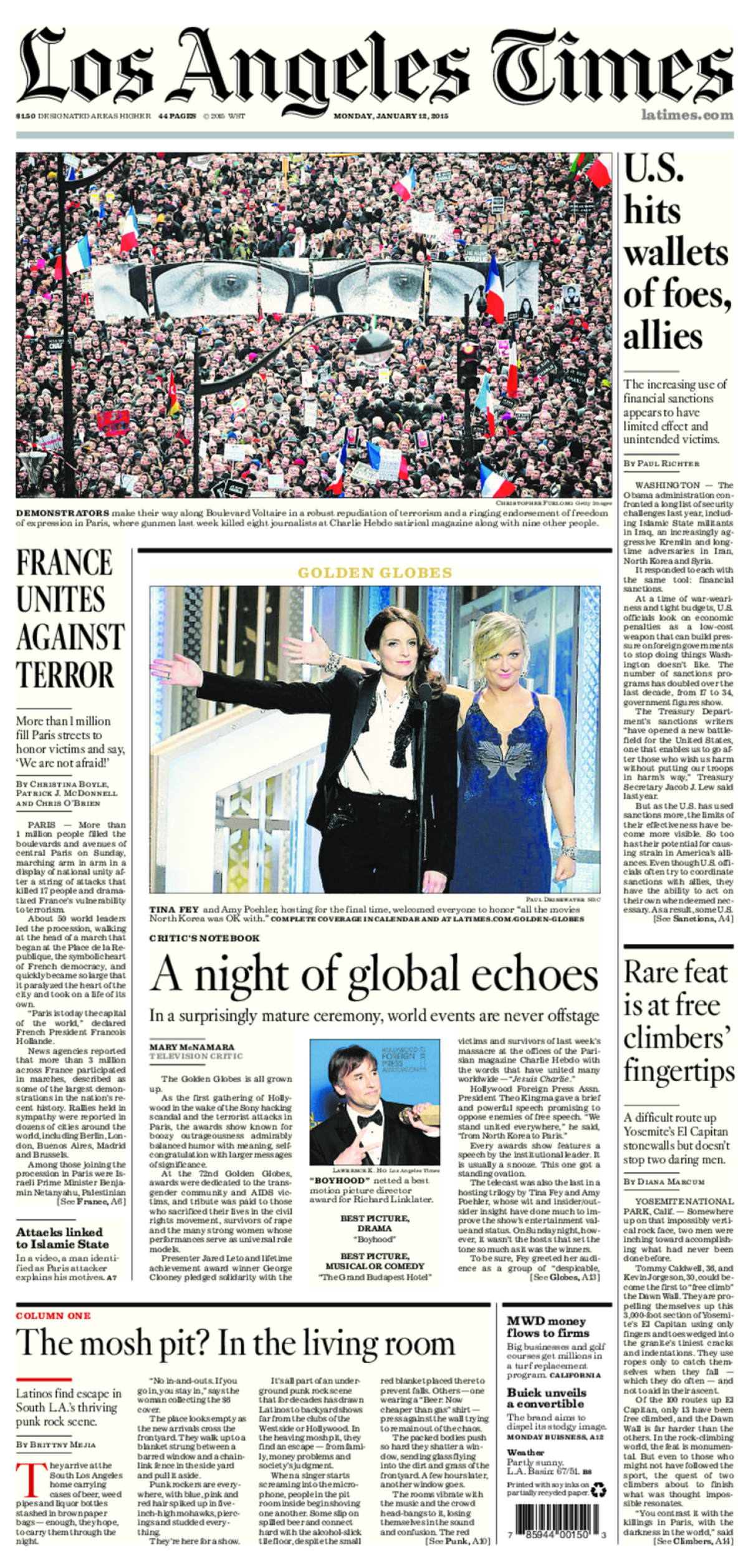 The front page