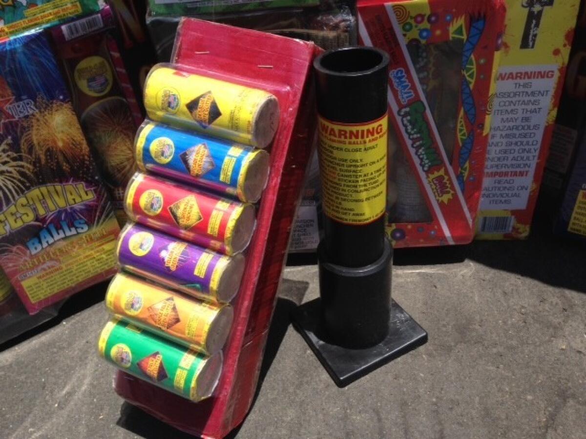 Fireworks confiscated by police