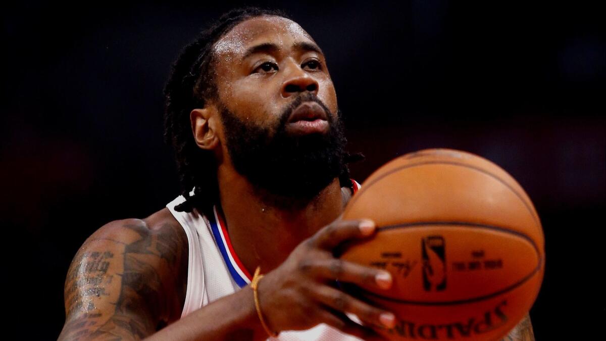 Clippers center DeAndre Jordan made nine of his 10 free throws against Brooklyn on March 4.