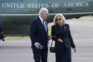 President Joe Biden and first lady Jill Biden walk to board Air Force One at the Caen-Carpiquet Airport in Carpiquet, France, Thursday, June 6, 2024. Earlier, the President and first lady had participated in ceremonies to mark the 80th anniversary of D-Day, in Normandy. (AP Photo/Evan Vucci)