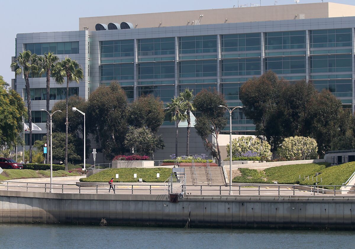 Long Beach, CA - Exterior of the California State University headquarters in Long Beach on Tuesday, July 11, 2023. July 11: in Long Beach on Tuesday, July 11, 2023 in Long Beach, CA. (Luis Sinco / Los Angeles Times)