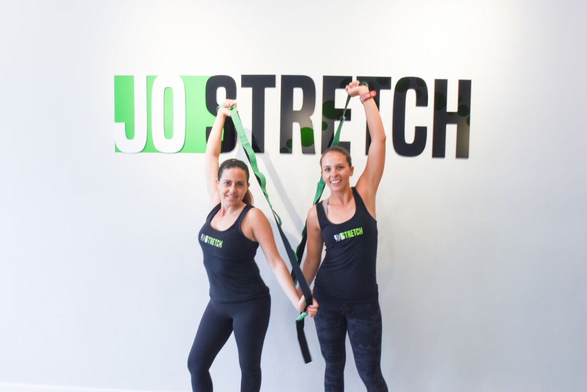 Joan Balas (left) and Talia Rozen co-founded Jo Stretch in La Jolla. 