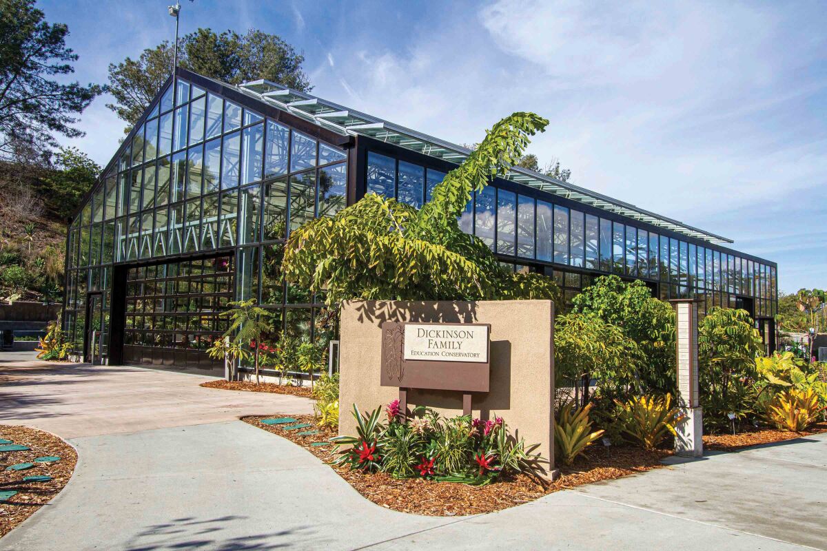 The Dickinson Family Education Conservatory at the San Diego Botanic Garden.