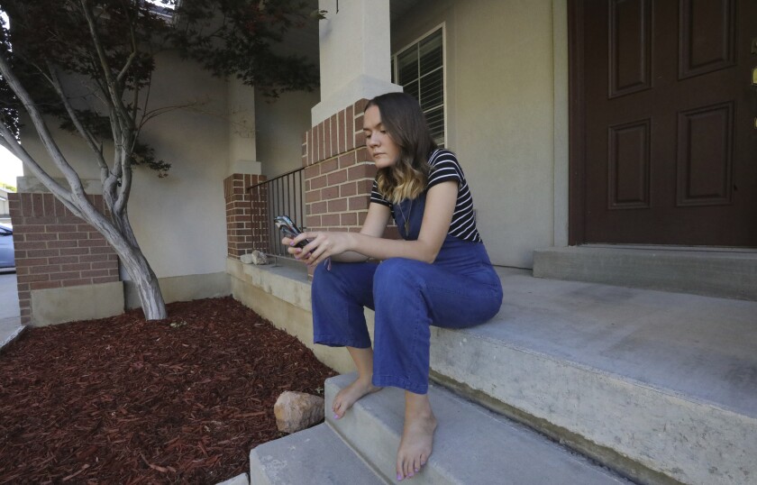 Rachel Whalen at her home in Draper, Utah. Whalen contemplated suicide in high school because of a former friend's cyberbullying.