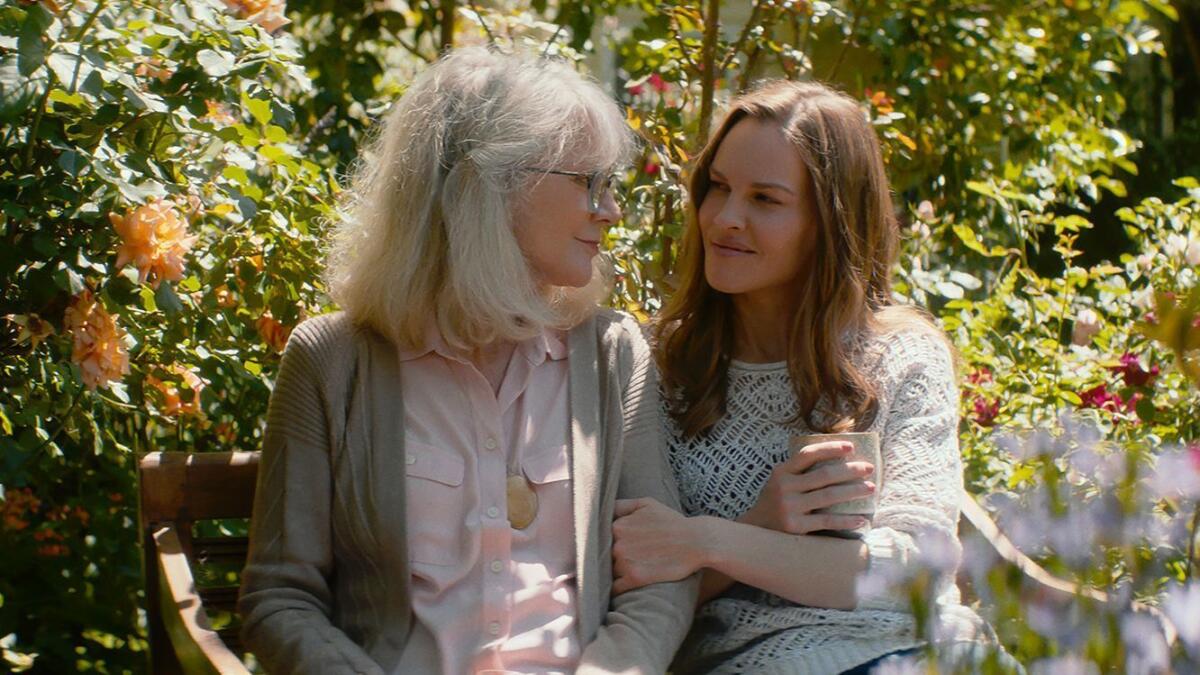 Blythe Danner, left, is Ruth and Hilary Swank is Bridget in Elizabeth Chomko's "What They Had."