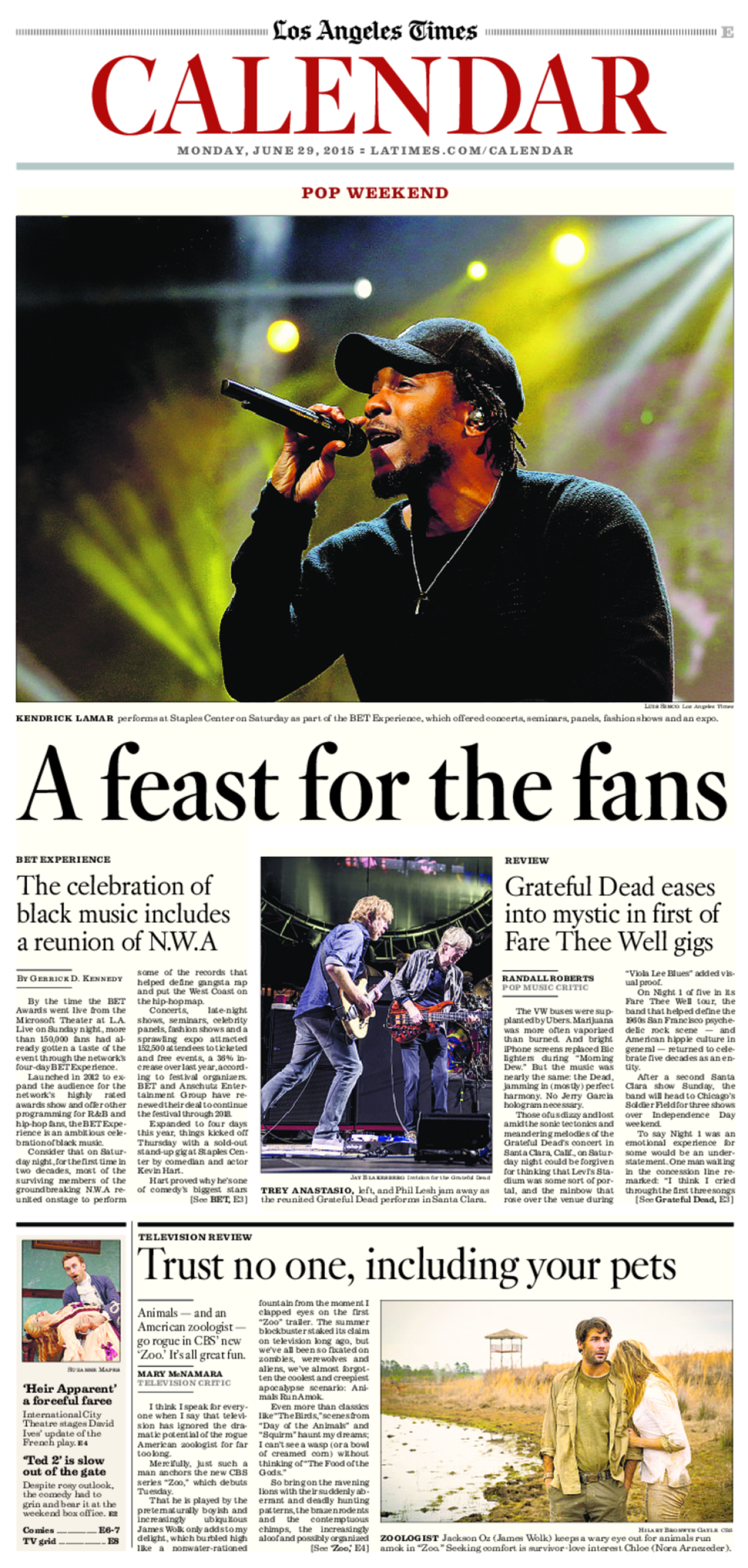 The front page