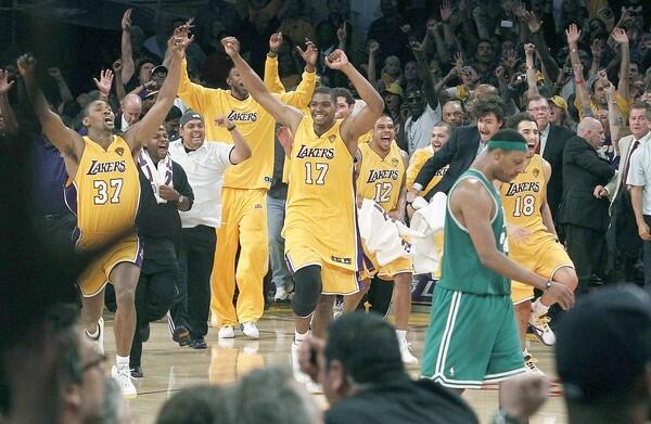 The Lakers won their 16th NBA title after an 83-79 victory over the Boston Celtics in Game 7 of the NBA Finals at Staples Center on June 17. Kobe Bryant, who won his fifth title, led the Lakers with 23 points and 15 rebounds as the Lakers rallied from a 13-point second-half deficit for the victory. Their 16 NBA titles tie the Lakers with Boston for the most in NBA history.