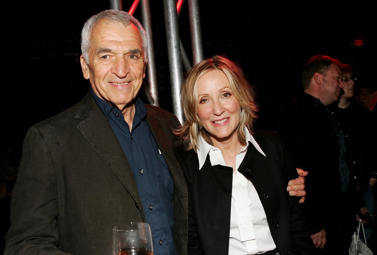 Screenwriter Alvin Sargent with his longtime companion, producer Laura Ziskin, at the "Spider-Man 3" premiere after-party in 2007.