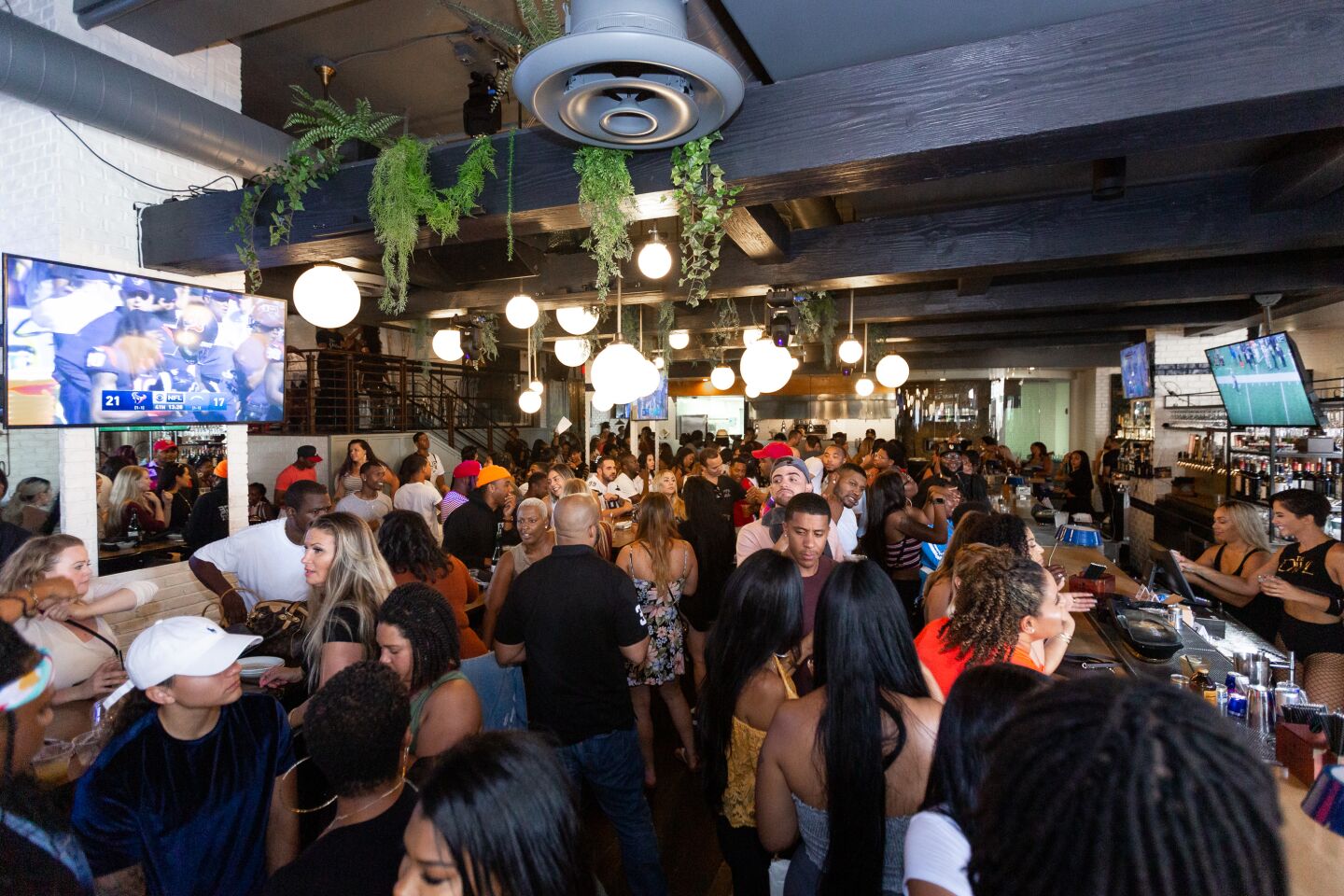 The bottomless mimosas flowed as a DJ spun tunes at Brunch is Life at The Owl Drug Co. in downtown San Diego on Sunday, Sept. 22, 2019.