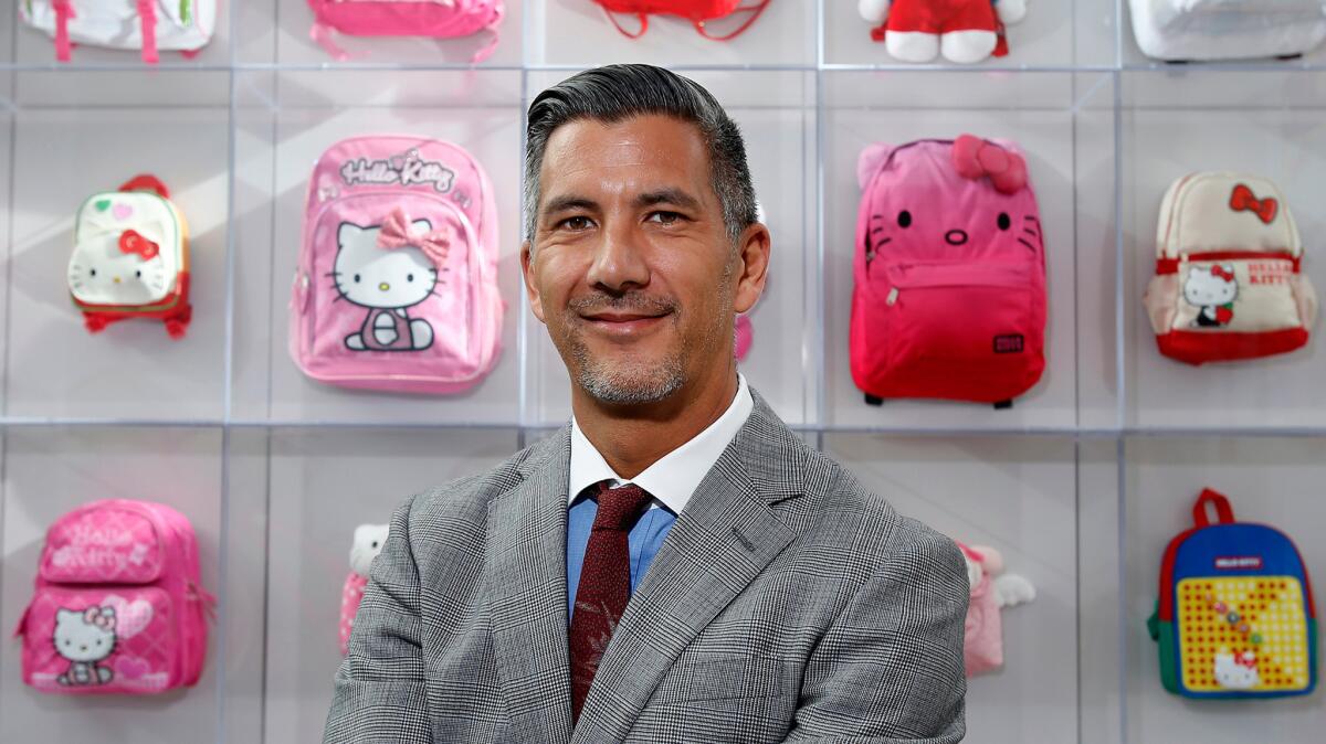 Greg Kimura, departing president and chief executive of the Japanese American National Museum in Los Angeles, photographed during the recent Hello Kitty exhibition.