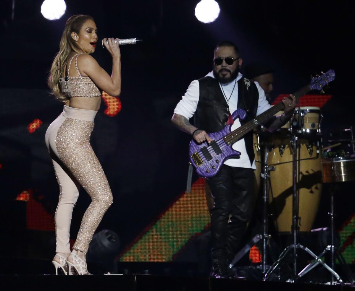 Jennifer Lopez performs songs by the late tejano singer Selena at the Latin Billboard Awards in April.