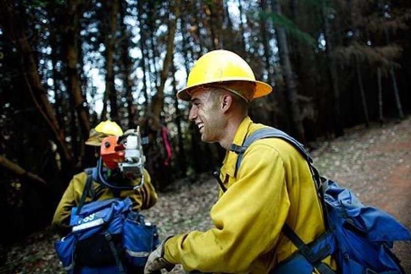 Ramon Maestas, 23, has shaken the criminal record that once defined him and is now part of a fire crew in Shasta-Trinity National Forest. More photos >>>