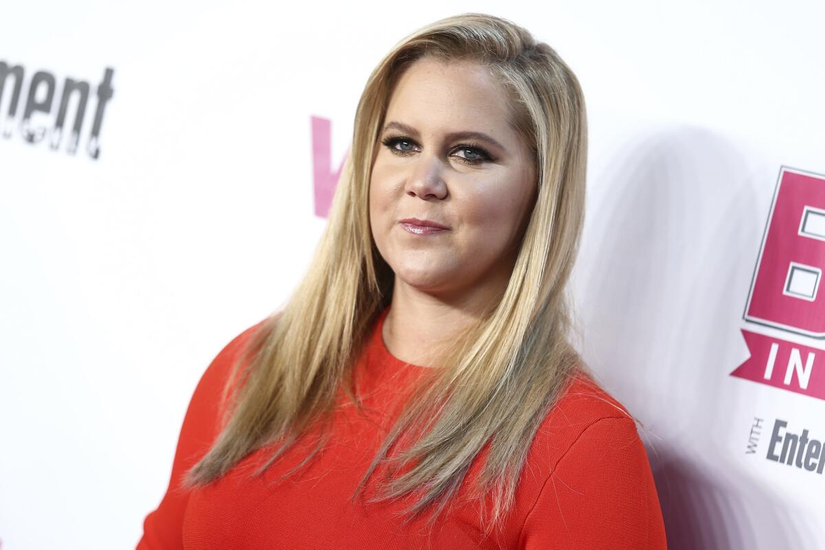 Amy Schumer in West Hollywood last year. Schumer is brushing off critics who say her parody of Beyonce's "Formation" video is racially insensitive.