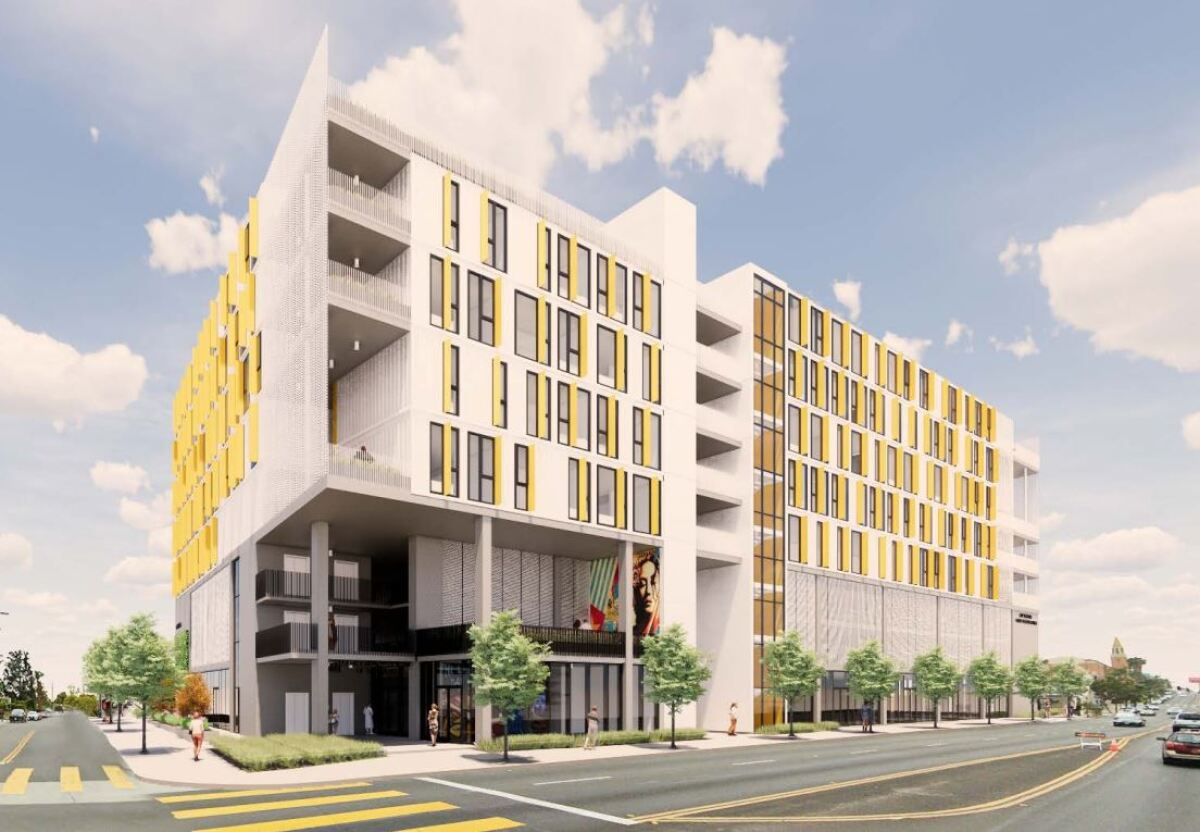 A new six-story building will provide 40 units of housing for people experiencing or facing possible homelessness.