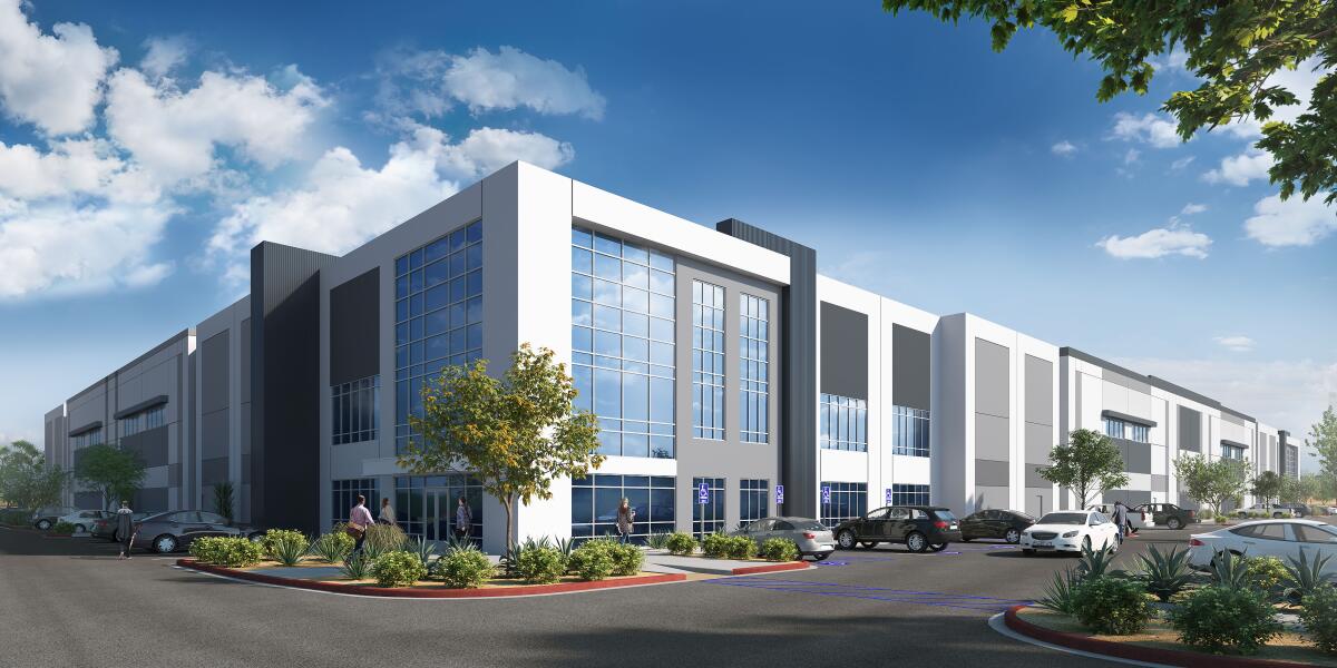 Rendering of the warehouse-distribution center.