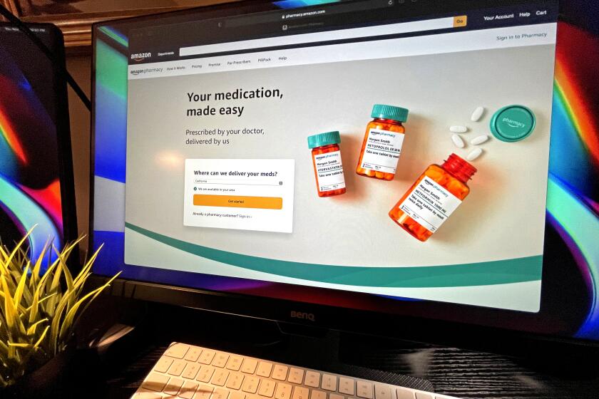 NOV. 19, 2020 - The new Amazon Pharmacy offers customers convenience and potentially lower prices. But experts warn that users could be jeopardizing their privacy. (Jerome Adamstein / Los Angeles Times)