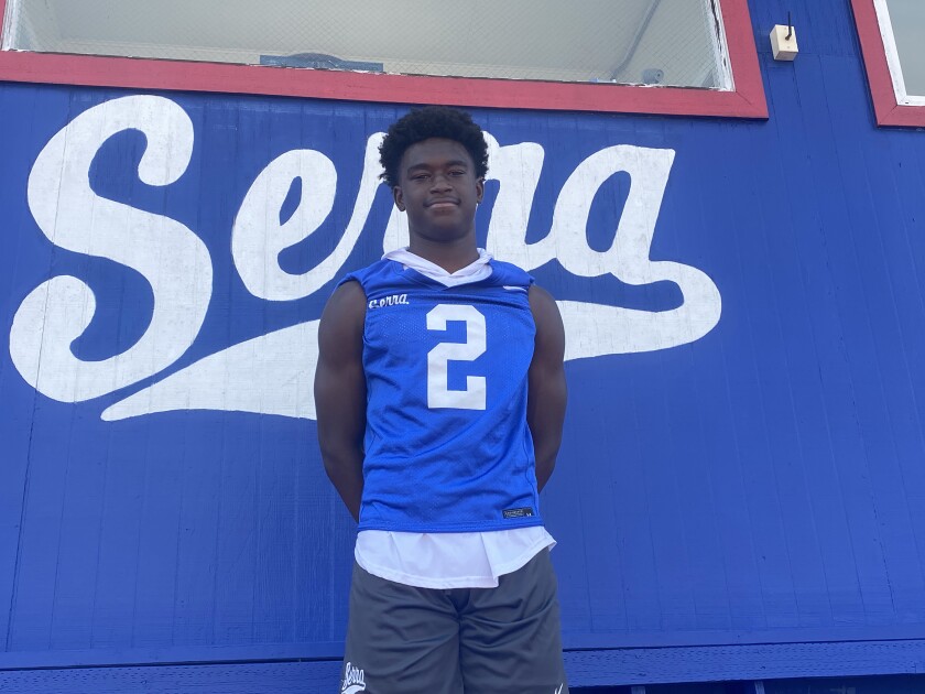 Rodrick Pleasant of Gardena Serra poses for a photo.