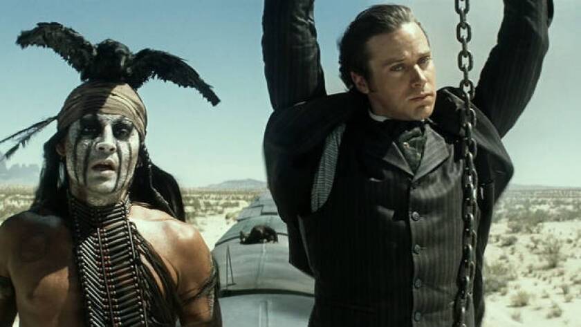 Johnny Depp, left, and Armie Hammer in "The Lone Ranger."