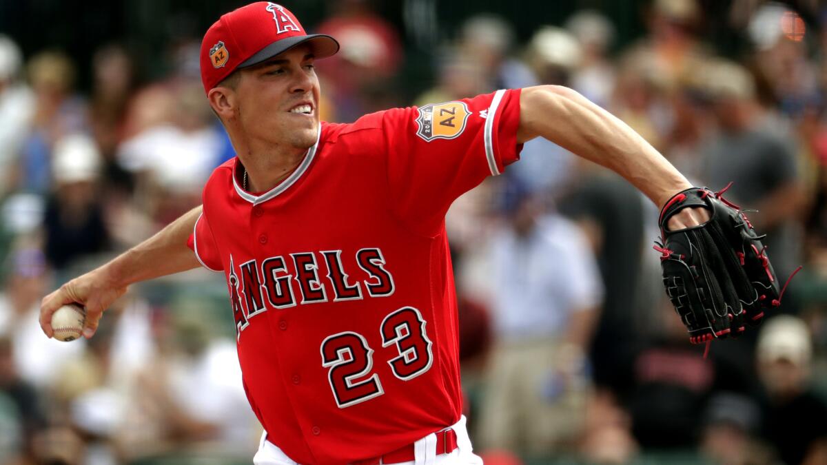 Angels starter Alex Meyer did not make it through the third inning against the Texas Rangers on Wednesday.