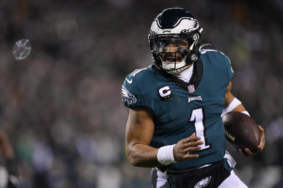 Hurts, Eagles pound Giants early, coast to NFC title game - The