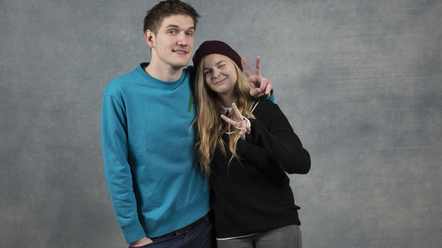 Writer/Director Bo Burnham and actress Elsie Fisher from the film, "Eighth Grade," photographed in the L.A. Times Studio during the Sundance Film Festival in Park City, Utah, Jan. 20, 2018.