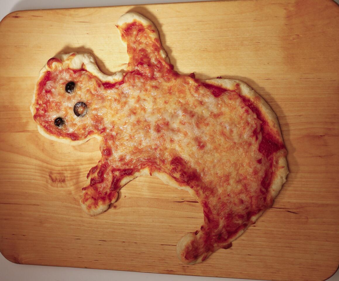 Ghost-shaped pizza