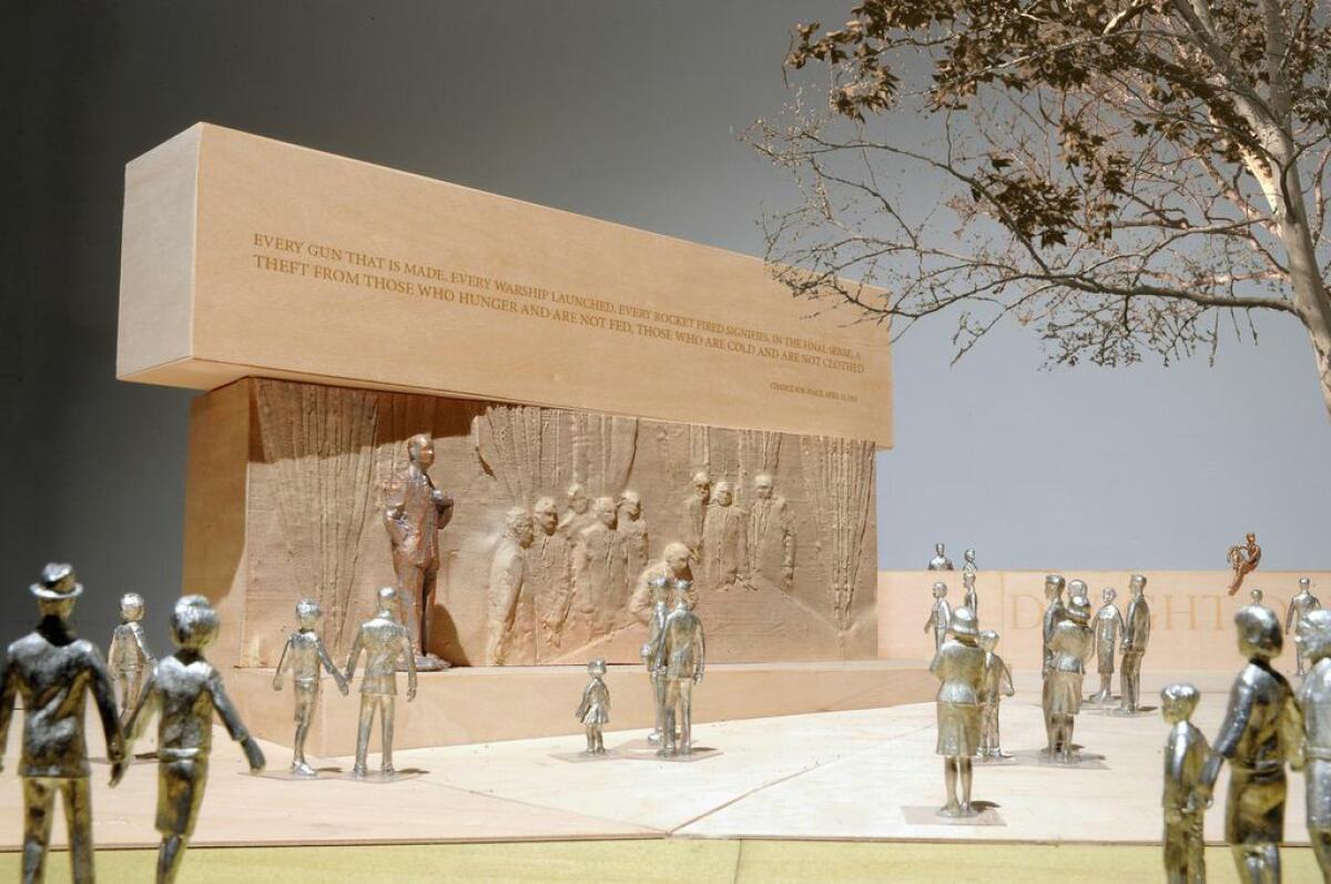 This handout image courtesy of Gehry Partners LLP shows the planned Dwight D. Eisenhower Memorial in Washington.