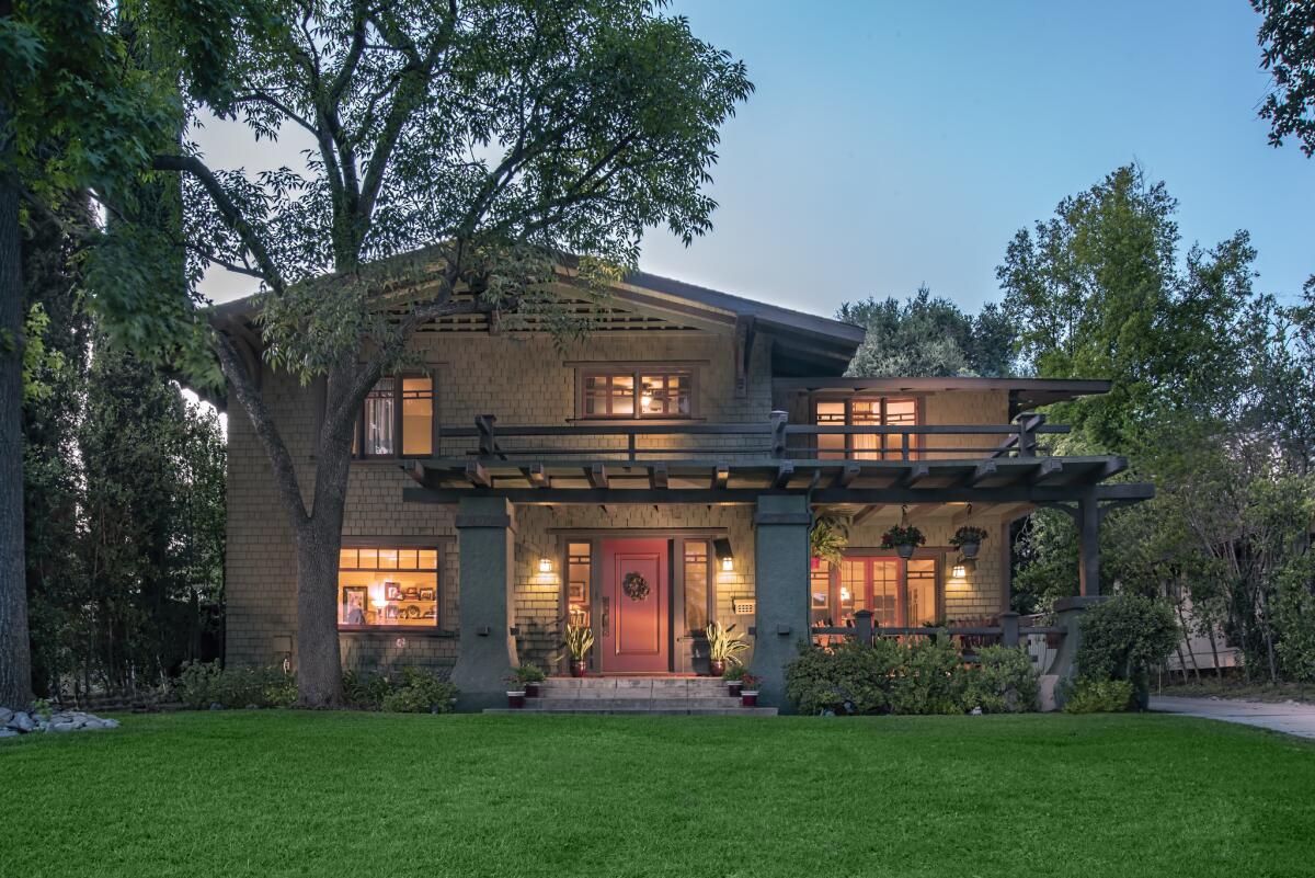 The 1911 Gard House in Pasadena was one of the homes open to the public as part of the Pasadena Heritage Craftsman Weekend.