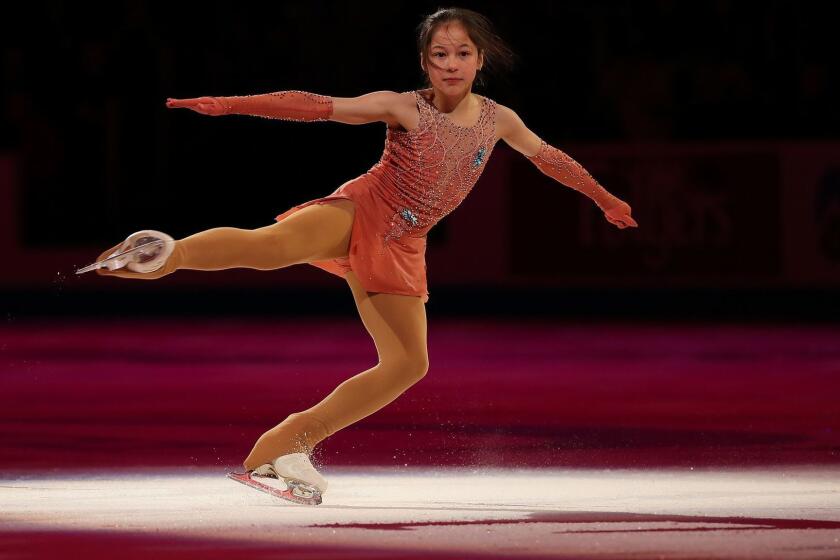 DETROIT, MICHIGAN - JANUARY 27: Alysa Liu skates in the skating spectacular after the 2019 U.S. Figure Skating Championships at Little Caesars Arena on January 27, 2019 in Detroit, Michigan. (Photo by Gregory Shamus/Getty Images) ** OUTS - ELSENT, FPG, CM - OUTS * NM, PH, VA if sourced by CT, LA or MoD **