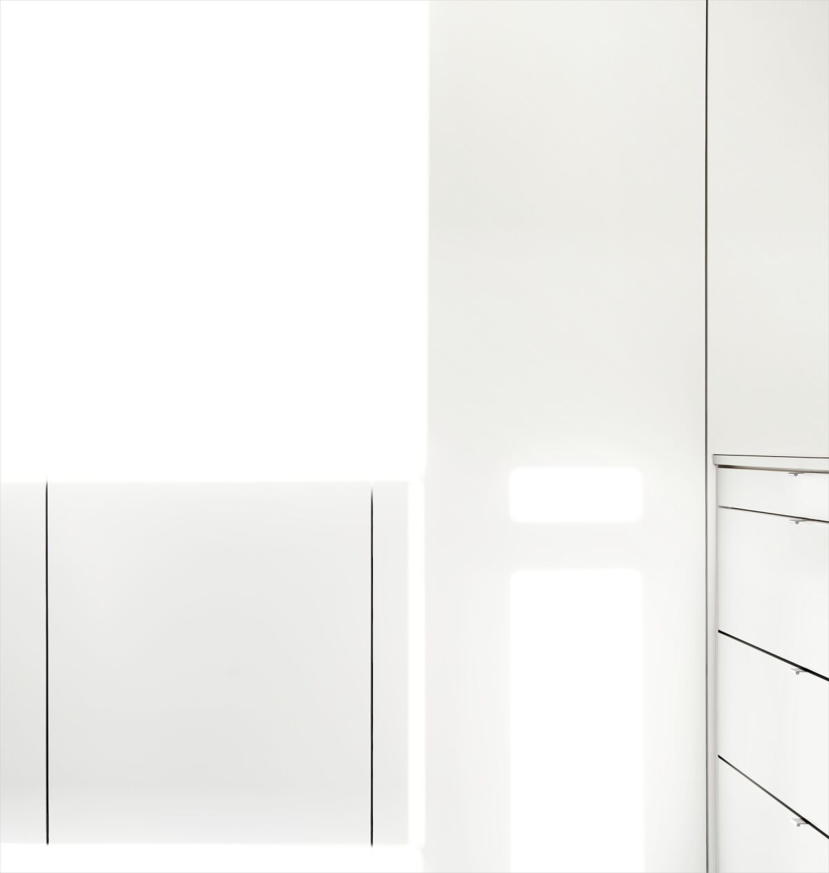 White panels on white.