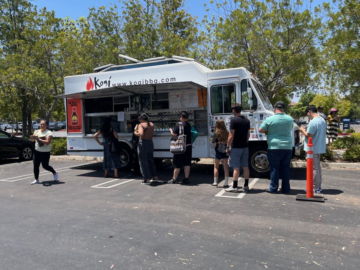 A Kogi BBQ Truck at the Rancho Santa Margarita Library on July 13.