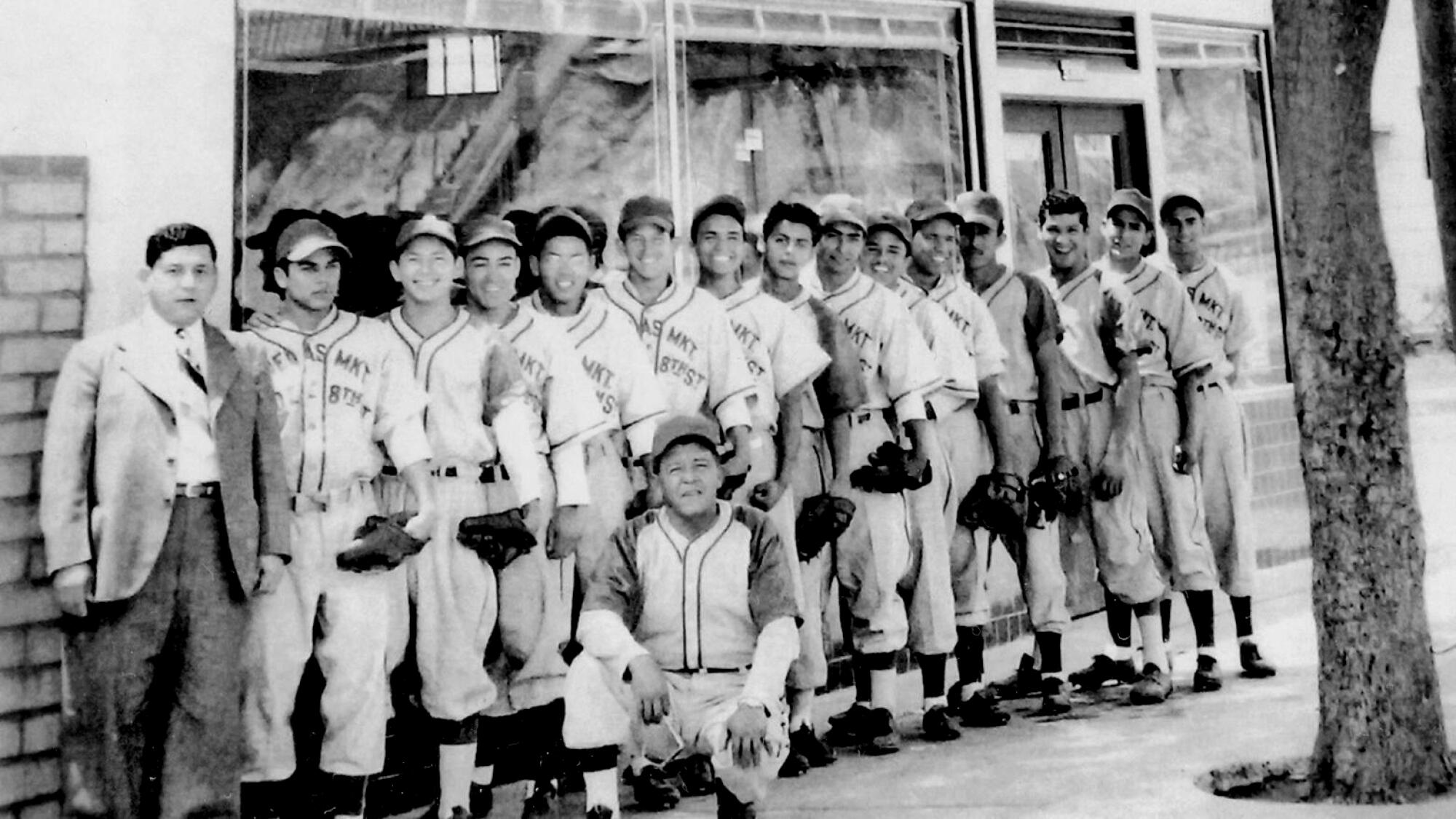 The 1949 Ornelas Food Market baseball team, from "Mexican American Baseball in East Los Angeles."