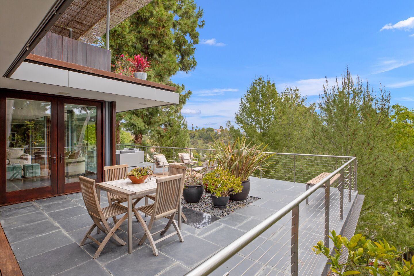 The decking includes a dining patio.