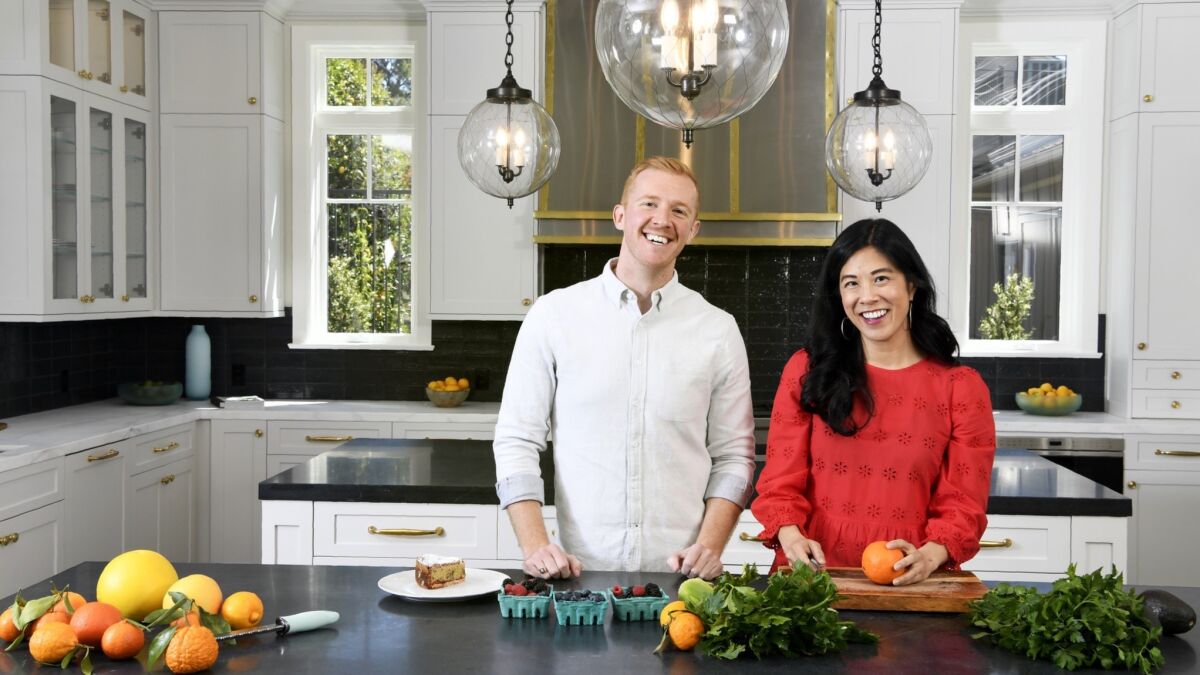 LOS ANGELES, CA-March 28, 2019: Los Angeles Times cooking columnists Genevieve Ko and Ben Mims on Thursday, March 28, 2019. (Mariah Tauger / Los Angeles Times)